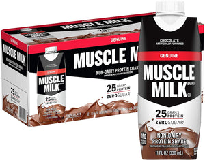 Muscle Milk Genuine Protein Shake, Chocolate, 25g Protein, 11 Fl Oz, 12 Pack